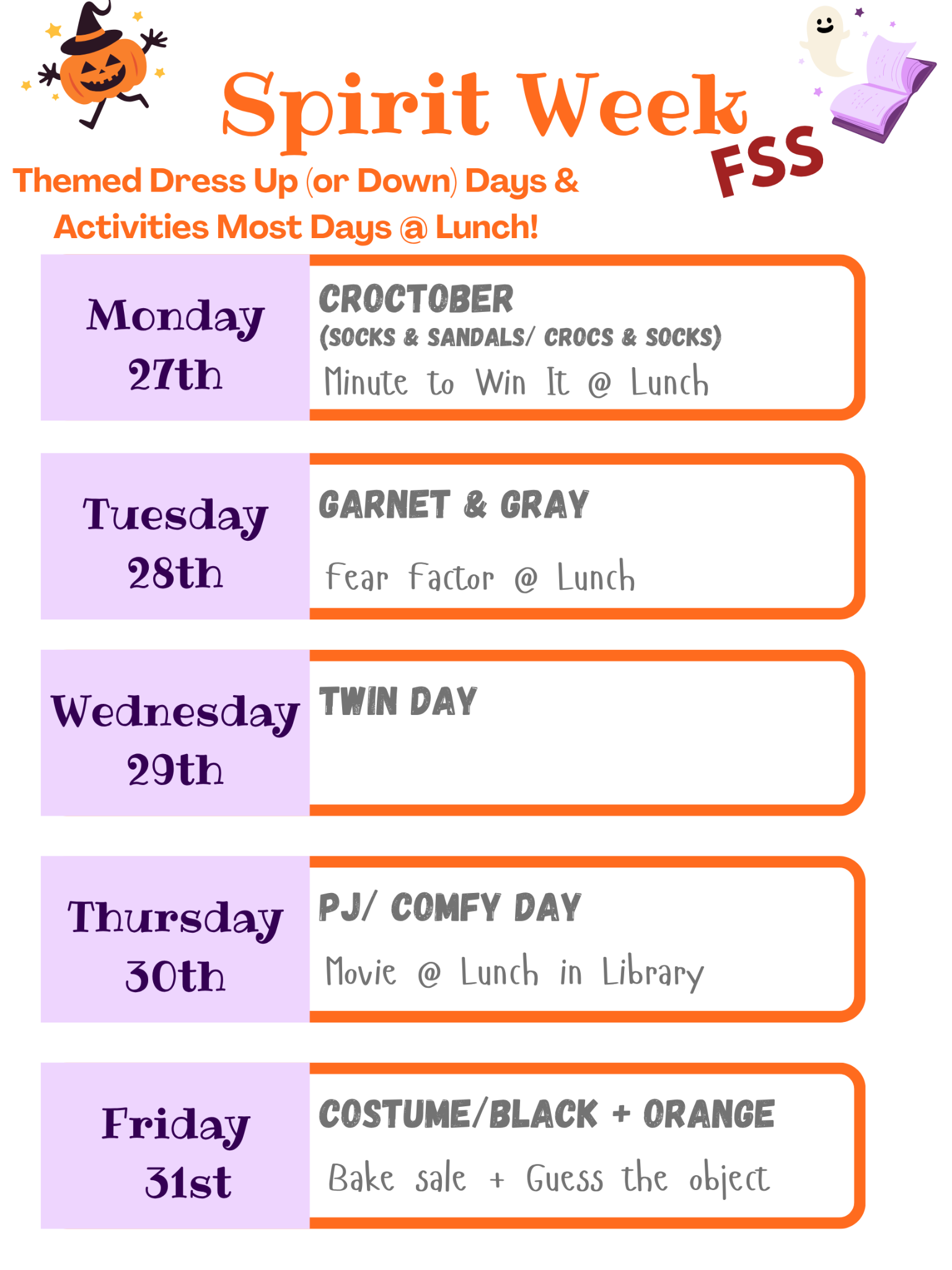 fss october spirit week 1 