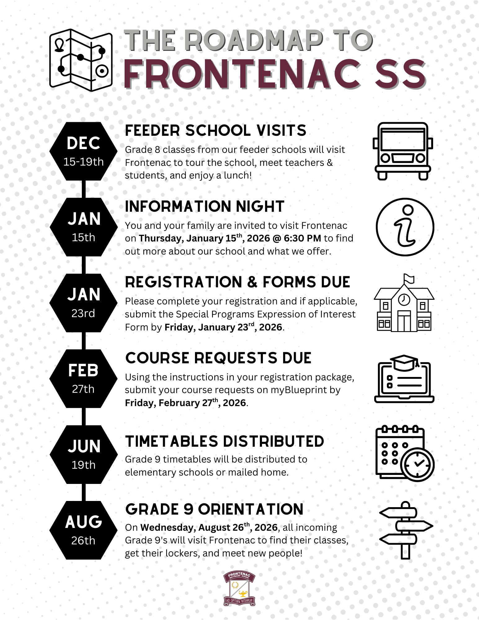 Grade 8 Transition Timeline 2025-26