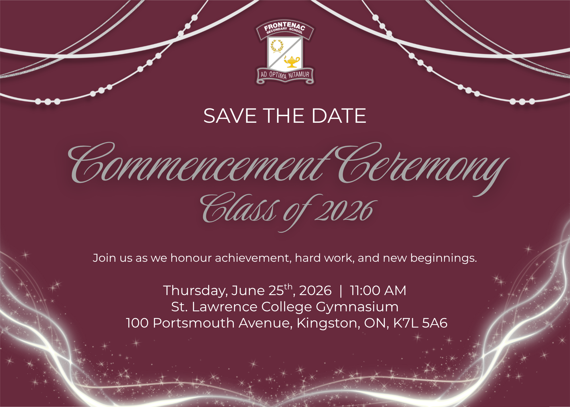 Save the date FSS Grad 2026